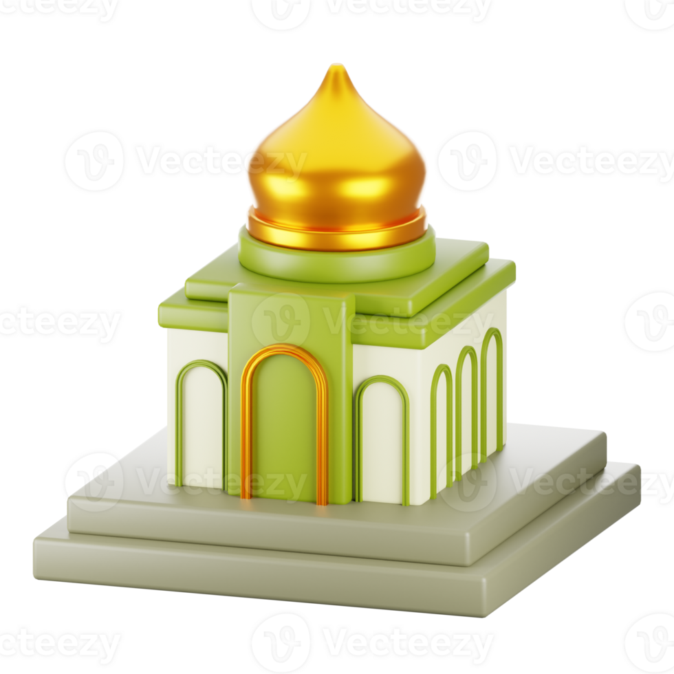 3d rendering ramadan icon concept. 3d illustration mosque icon png