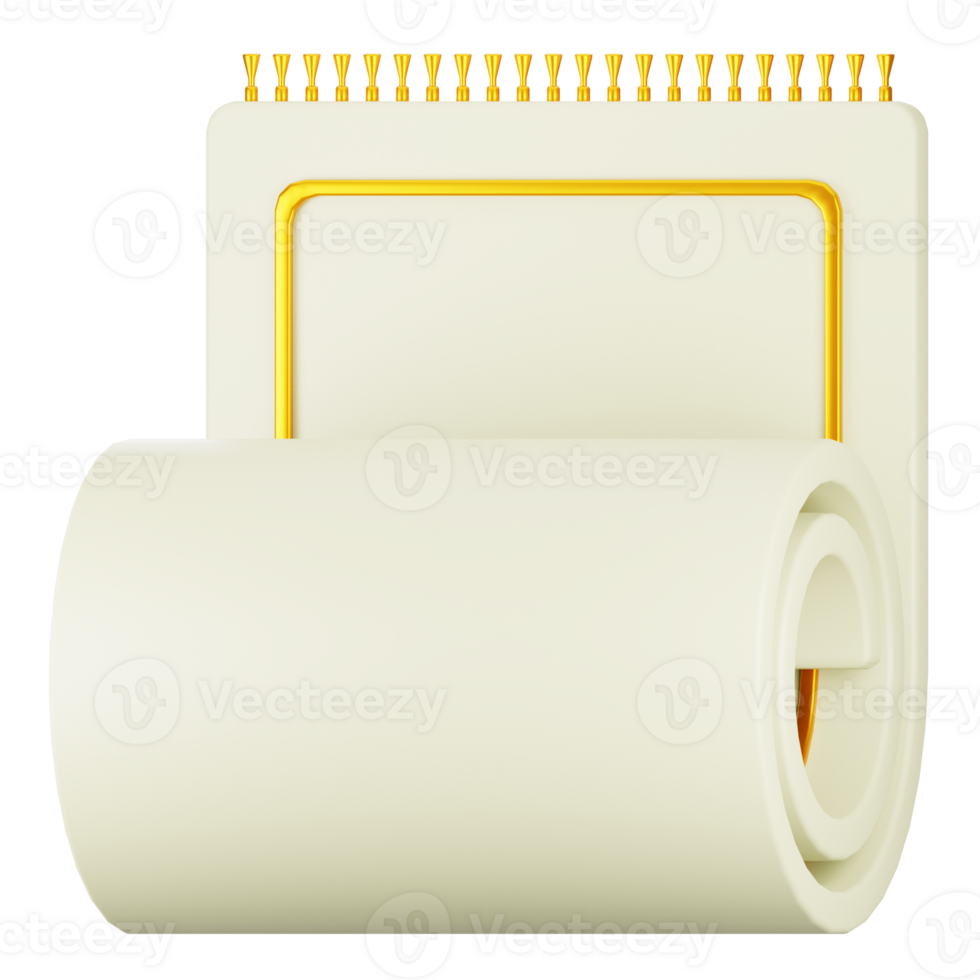 3d rendering ramadan icon concept. 3d illustration prayer mat icon png