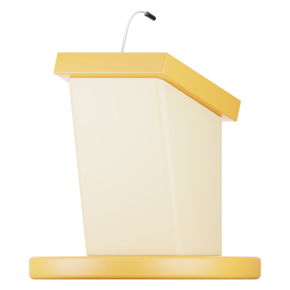 3d rendering ramadan icon concept. 3d illustration lectern icon png