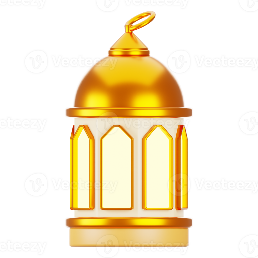 3d rendering ramadan icon concept. 3d illustration lantern icon png