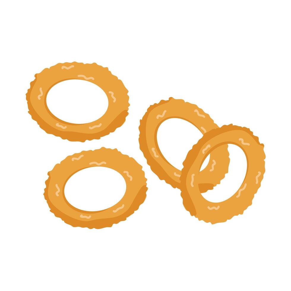 Crispy Fried Calamari Rings illustration vector