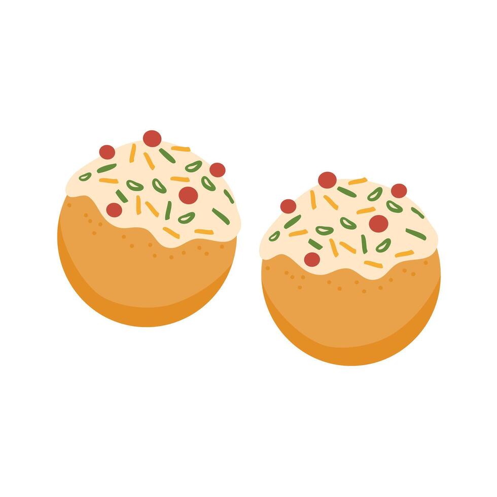 Dahi Batata Puri Popular Indian Street Food vector