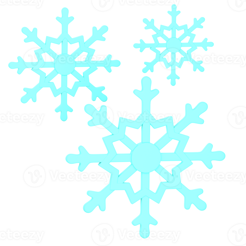 sneeuwvlok 3d illustratie voor uiux, web, app, presentatie, enz png