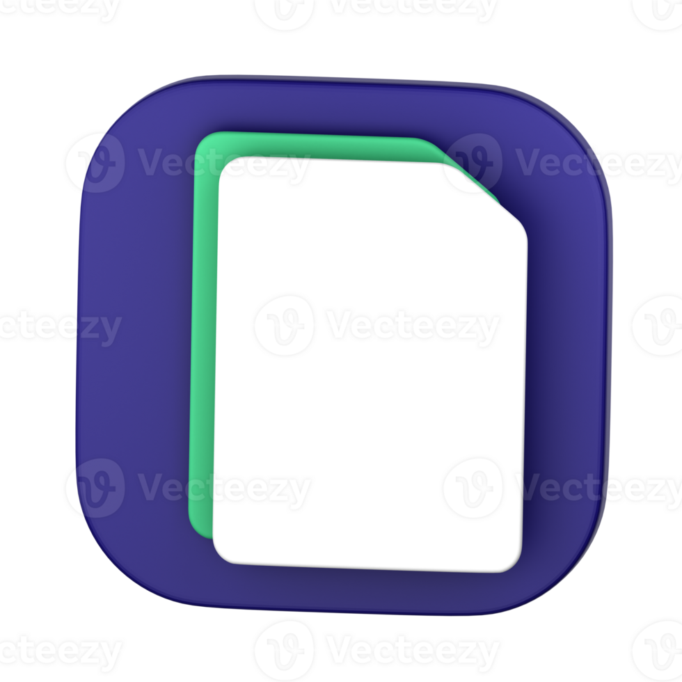 nieuw het dossier 3d illustratie voor uiux, web, app, presentatie, enz png