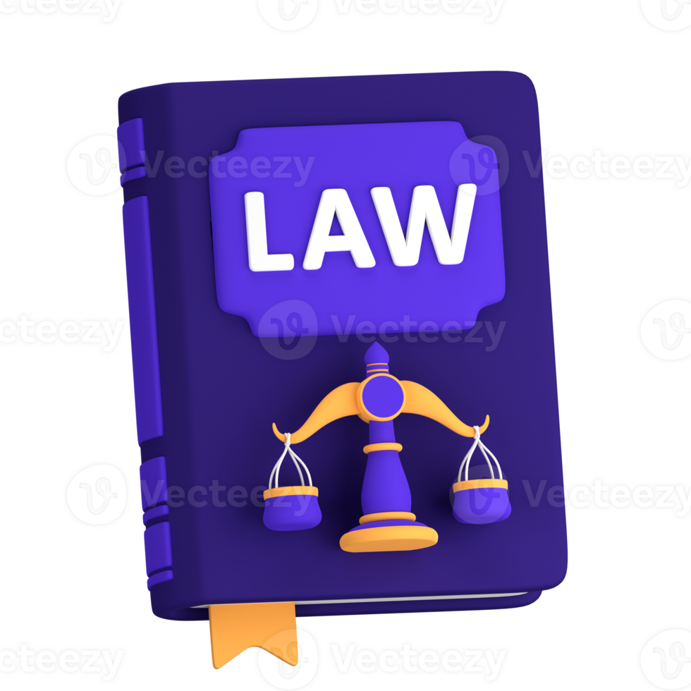 Law Book 3D Illustration for uiux, web, app, presentation, etc png