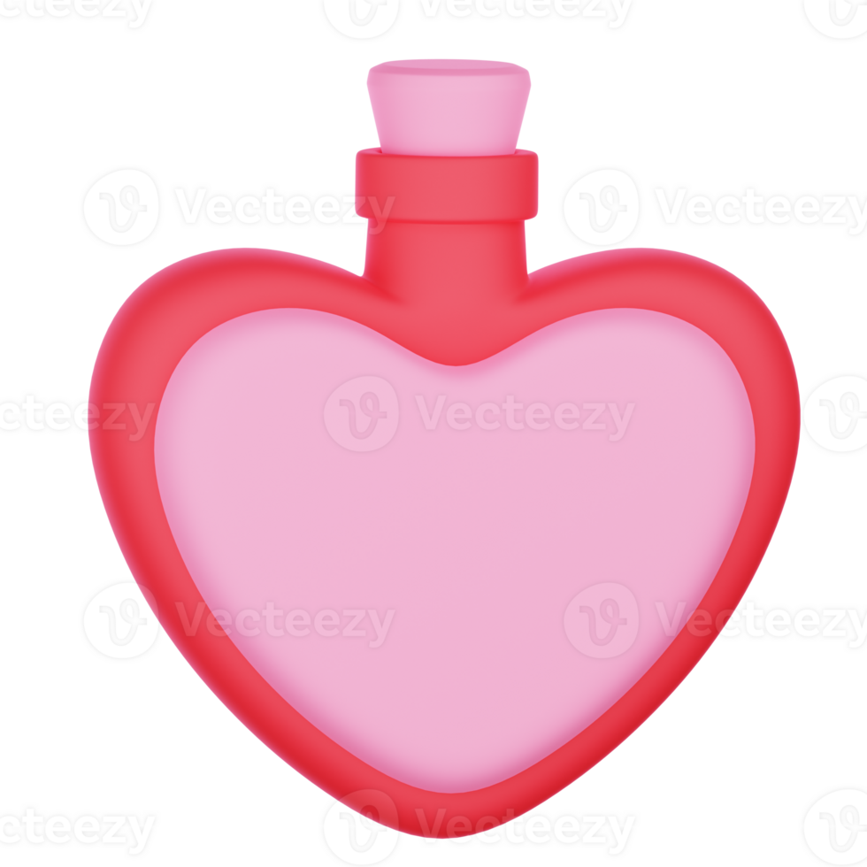 amor poción 3d ilustración para uiux, web, aplicación, presentación, etc png