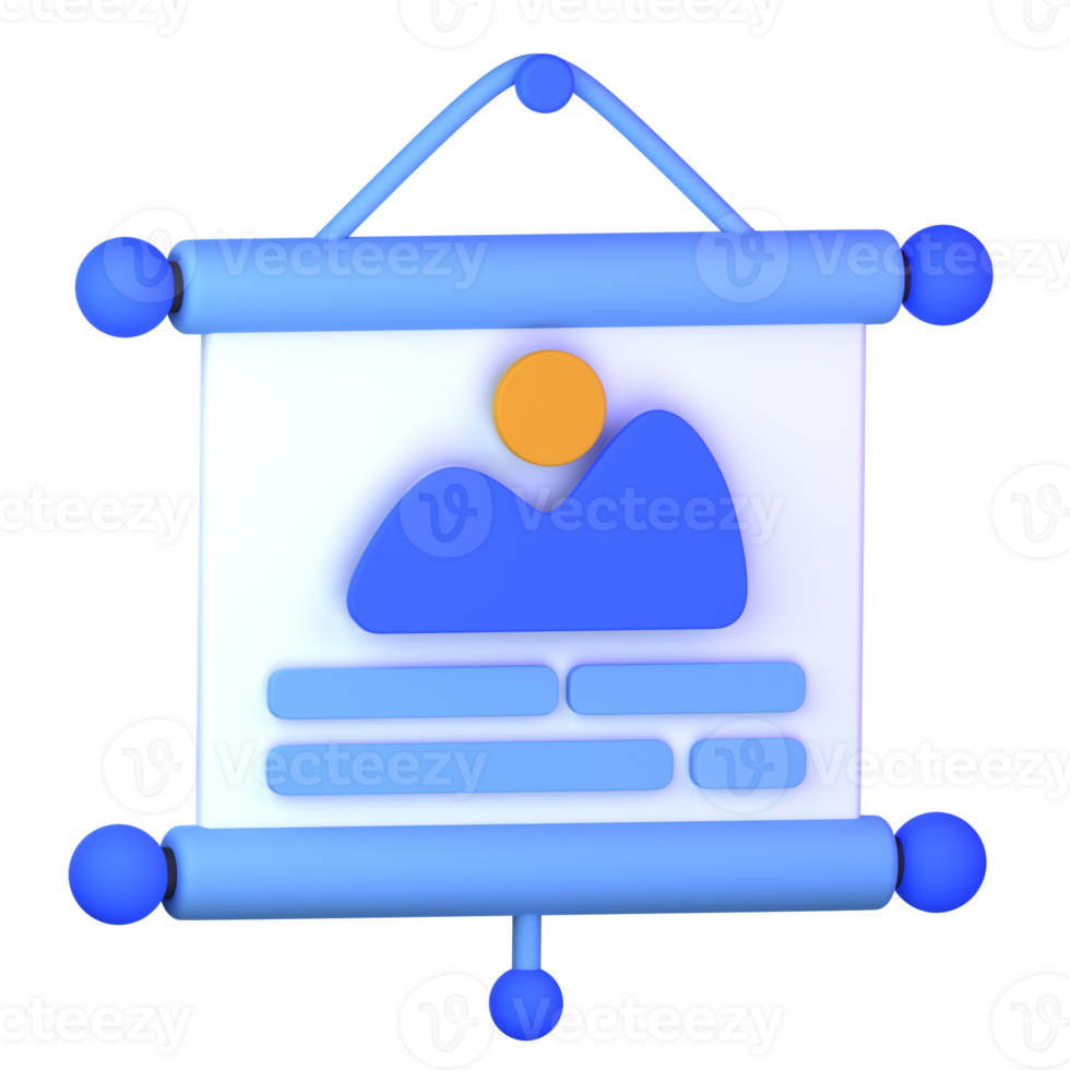 beeld presentatie 3d illustratie voor uiux, web, app, presentatie, enz png