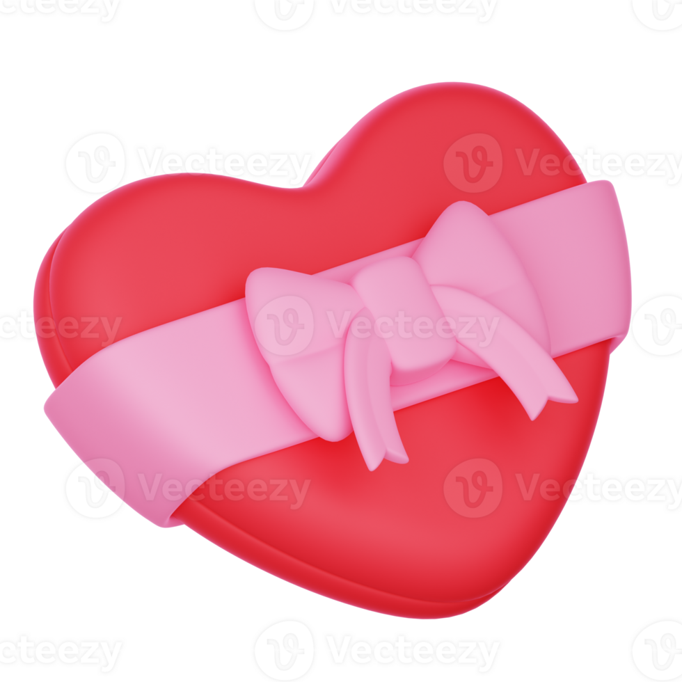 Heart Gift 3D Illustration for uiux, web, app, presentation, etc png