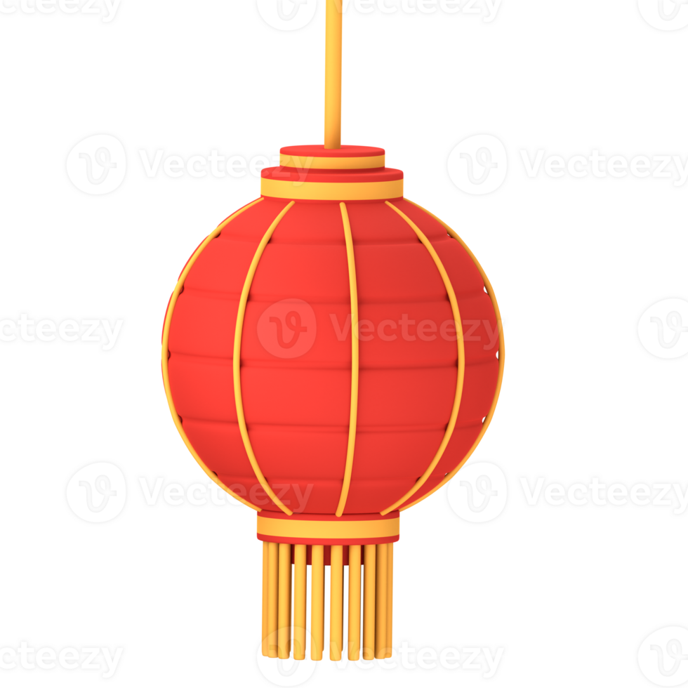 Chinese Lantern 3D Illustration for uiux, web, app, presentation, etc png