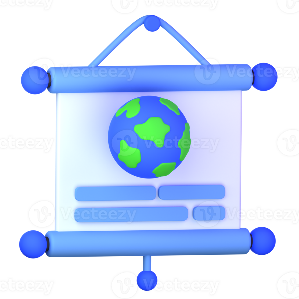 Erde Präsentation 3d Illustration zum uiux, Netz, Anwendung, Präsentation, usw png