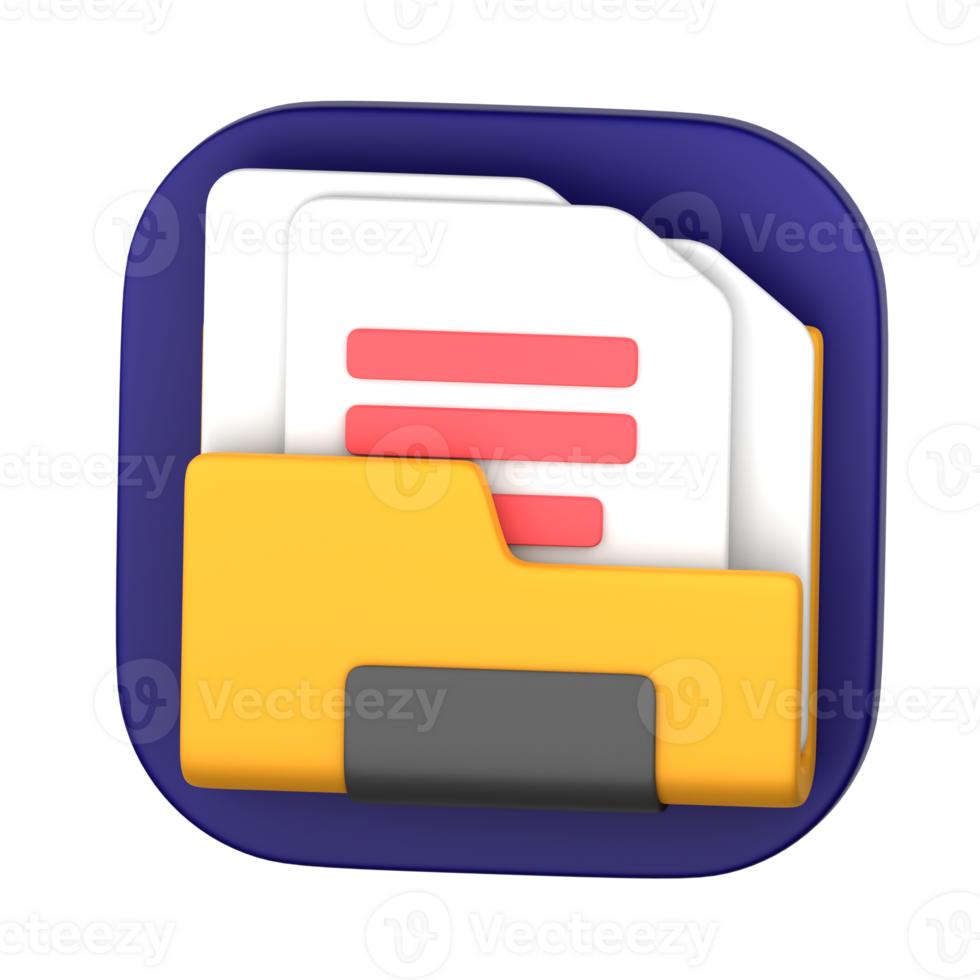 File Directory 3D Illustration for uiux, web, app, presentation, etc png