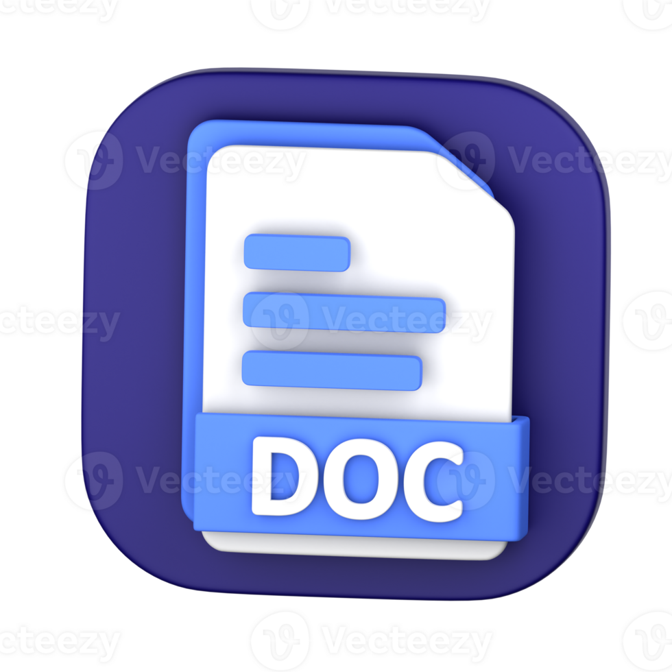 doc file 3d illustrazione per uix, ragnatela, app, presentazione, eccetera png