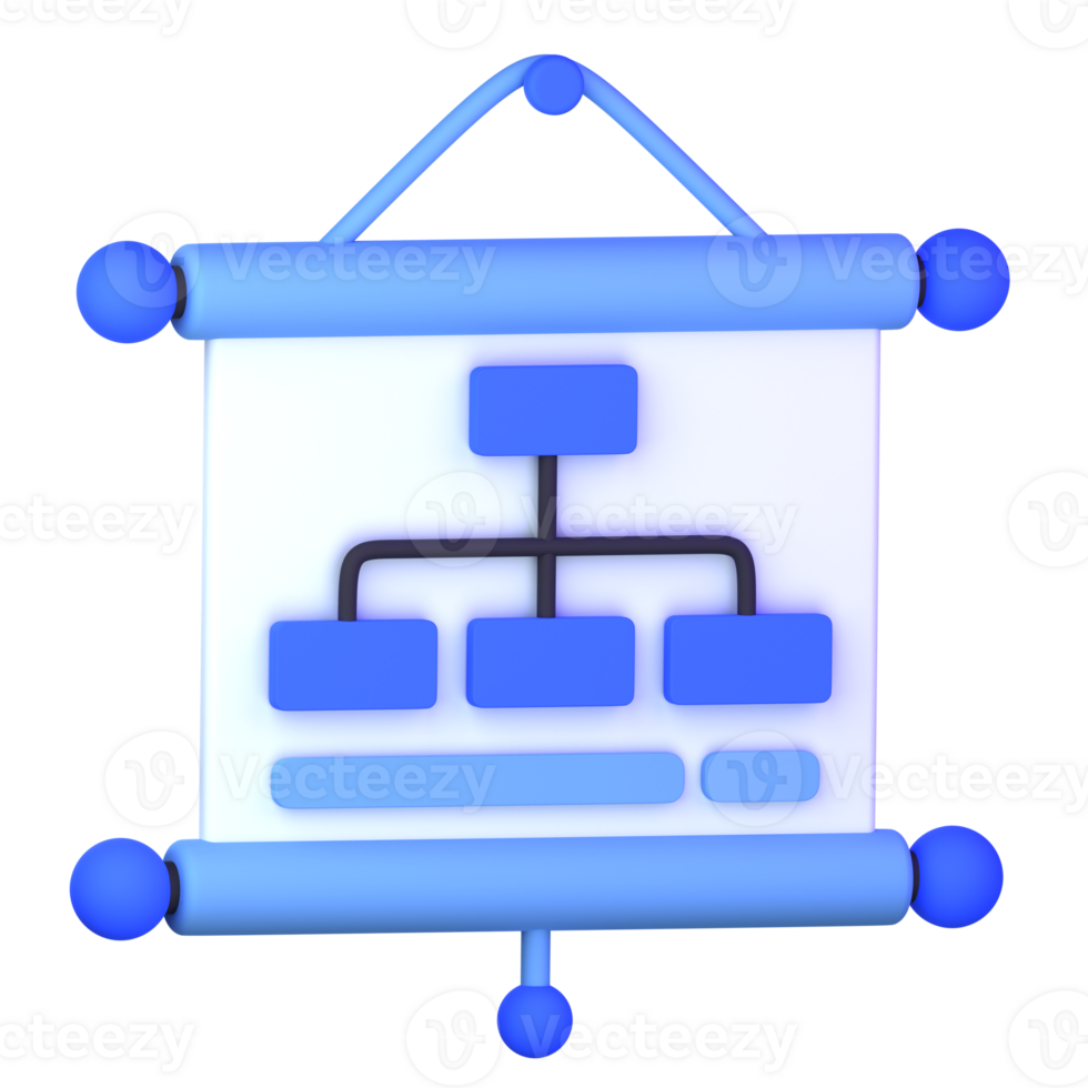 Flussdiagramm Präsentation 3d Illustration zum uiux, Netz, Anwendung, Präsentation, usw png