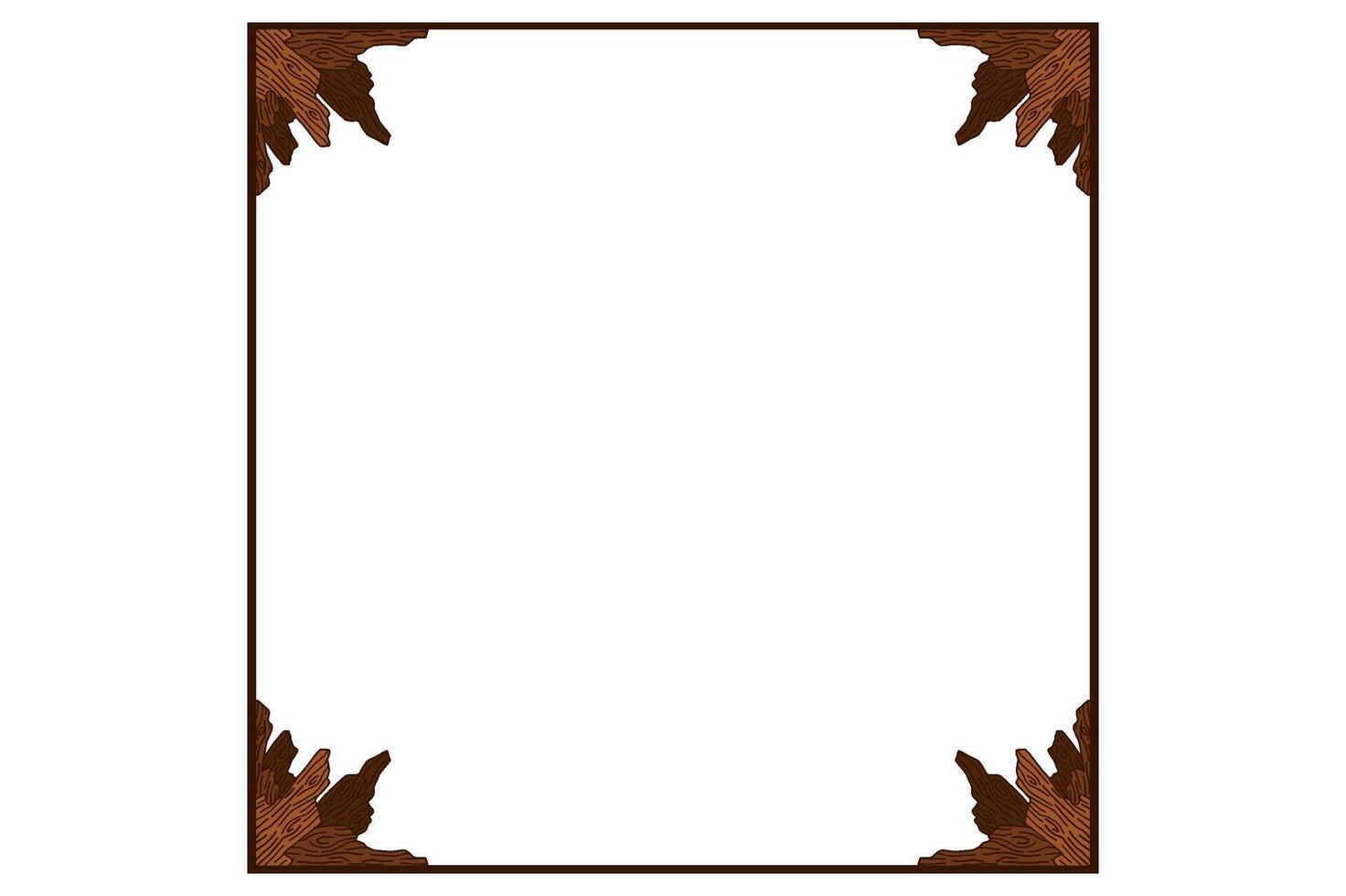 Tree Trunk Ornament Frame Border For Decoration Nature Theme vector