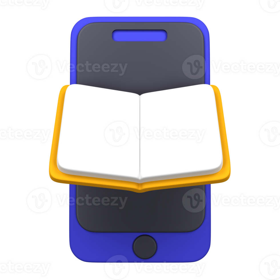 digitaal bibliotheek 3d illustratie voor uiux, web, app, presentatie, enz png