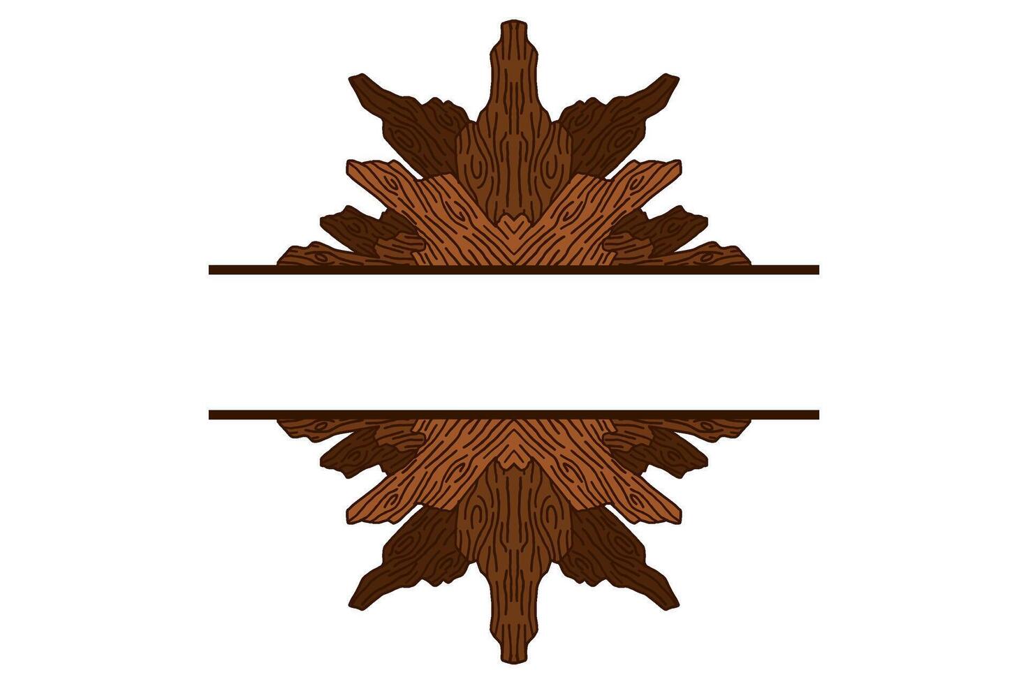 árbol maletero ornamento marco frontera para decoración naturaleza tema vector