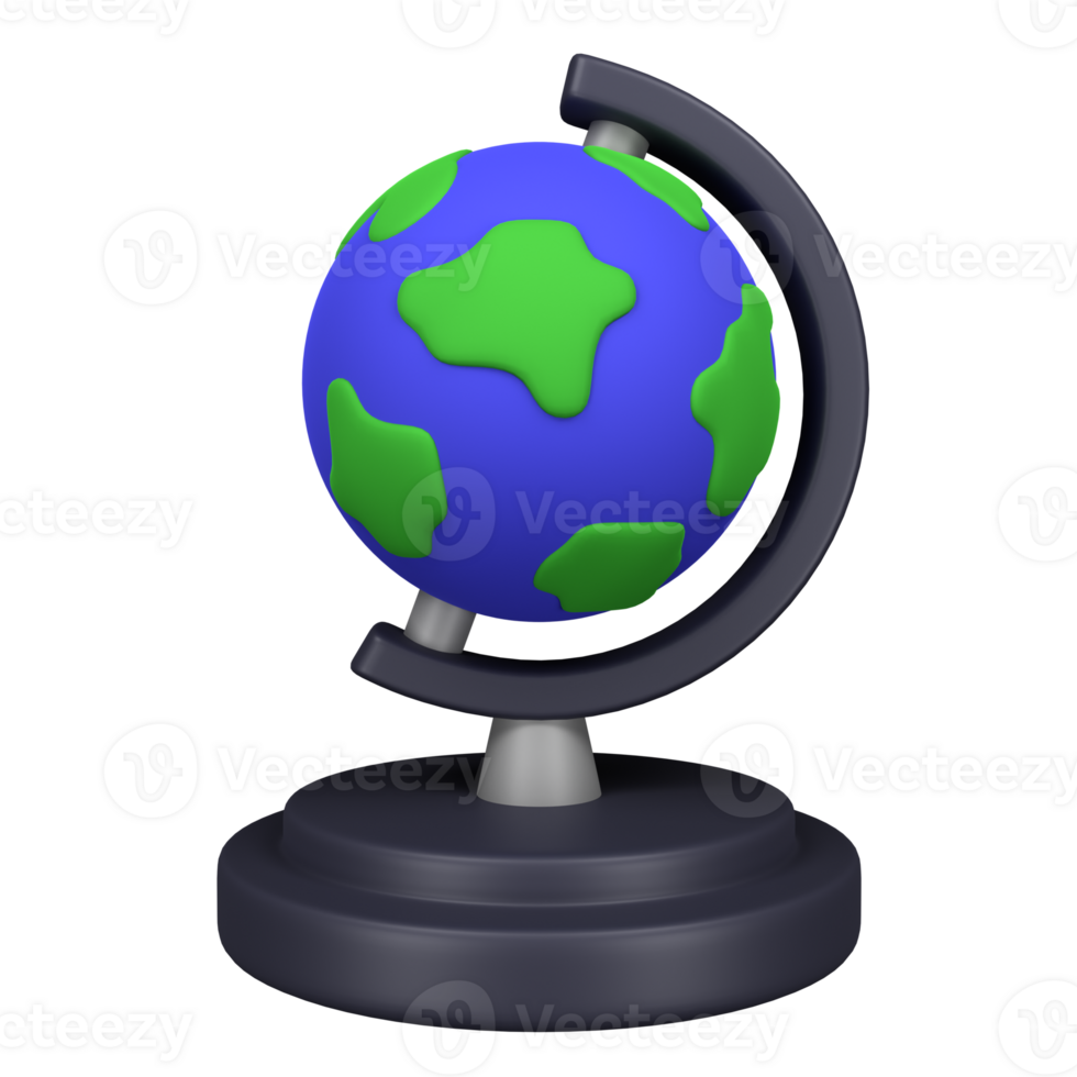 World Map 3D Illustration for uiux, web, app, presentation, etc png