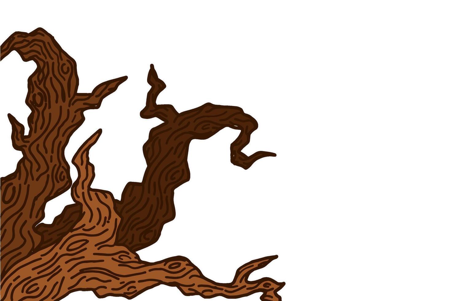 Tree Trunk Ornament Frame Border For Decoration Nature Theme vector