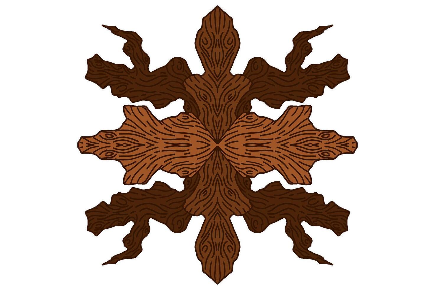 Tree Trunk Wood Ornament Frame Border Vector