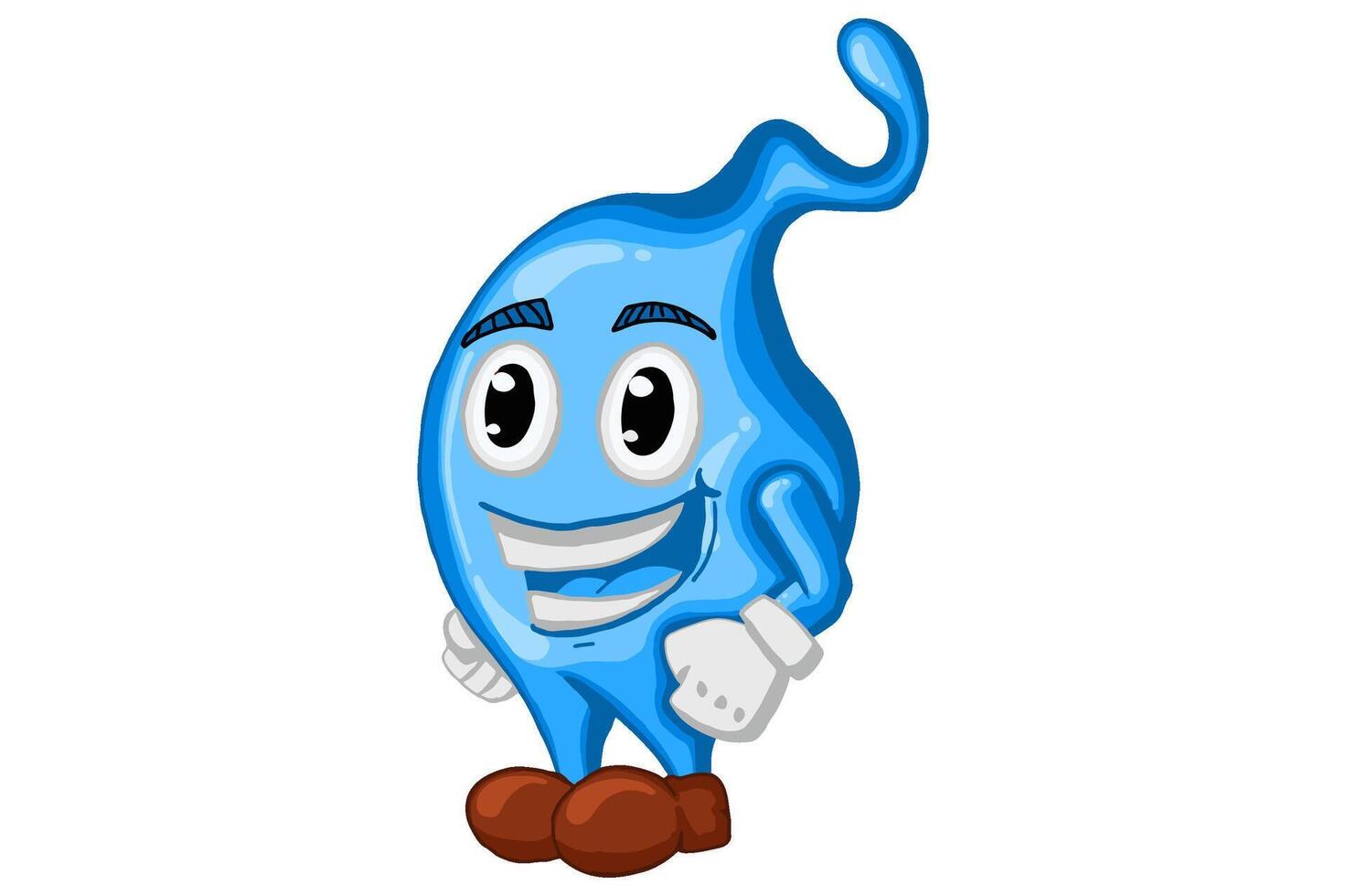 agua soltar dibujos animados mascota vector