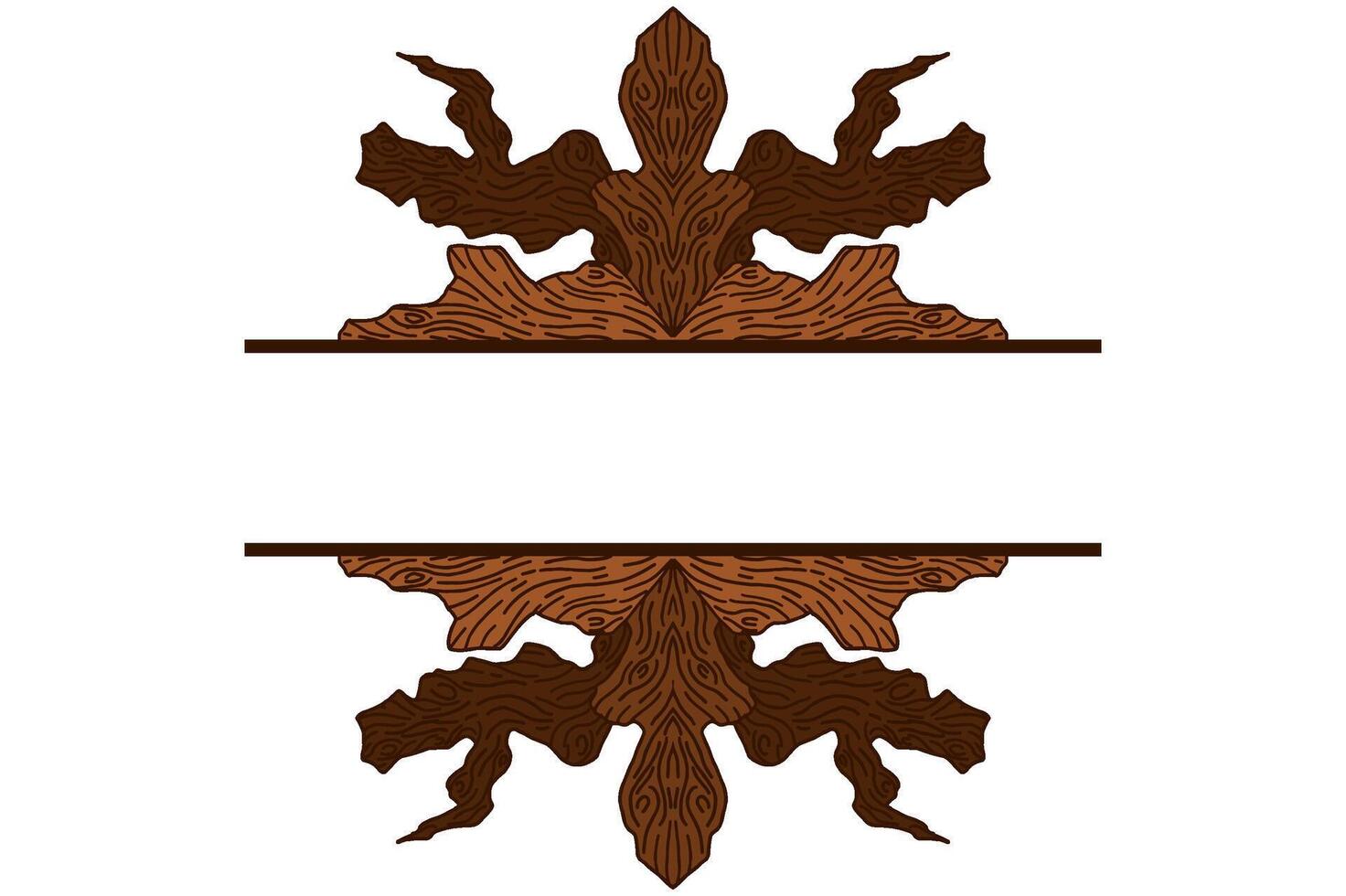Tree Trunk Wood Ornament Frame Border Vector