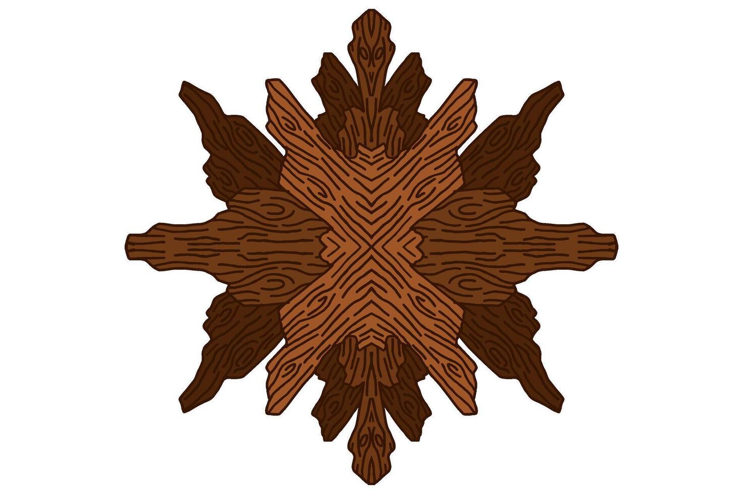 Tree Trunk Ornament Frame Border For Decoration Nature Theme vector
