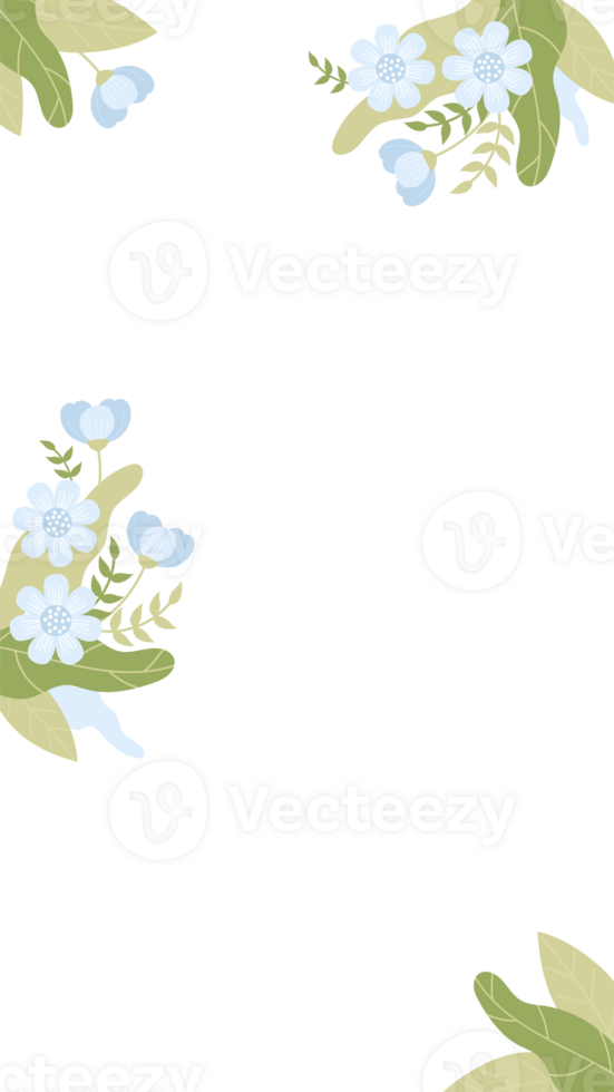 Floral banner frame png