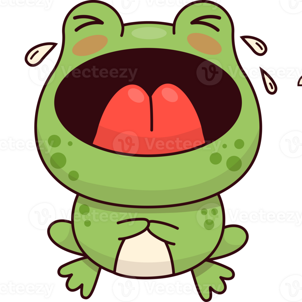 Poor crying frog png