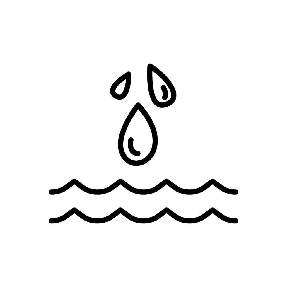 water icon vector in line style