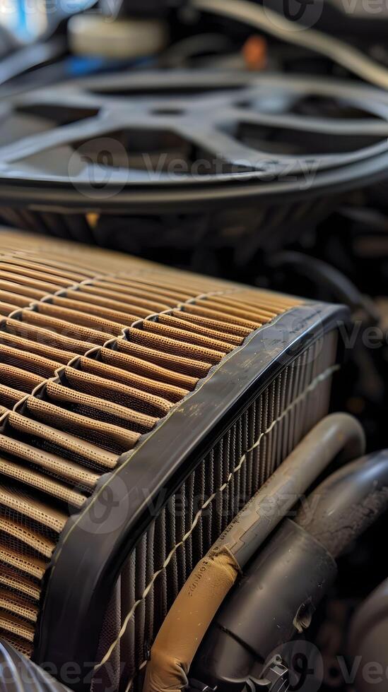 AI generated Air filter replacement engine breath photo