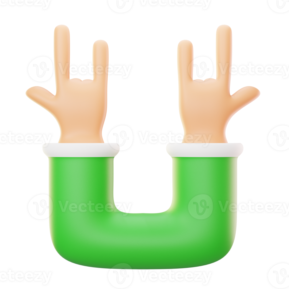 love you gesture 3d icon illustration png