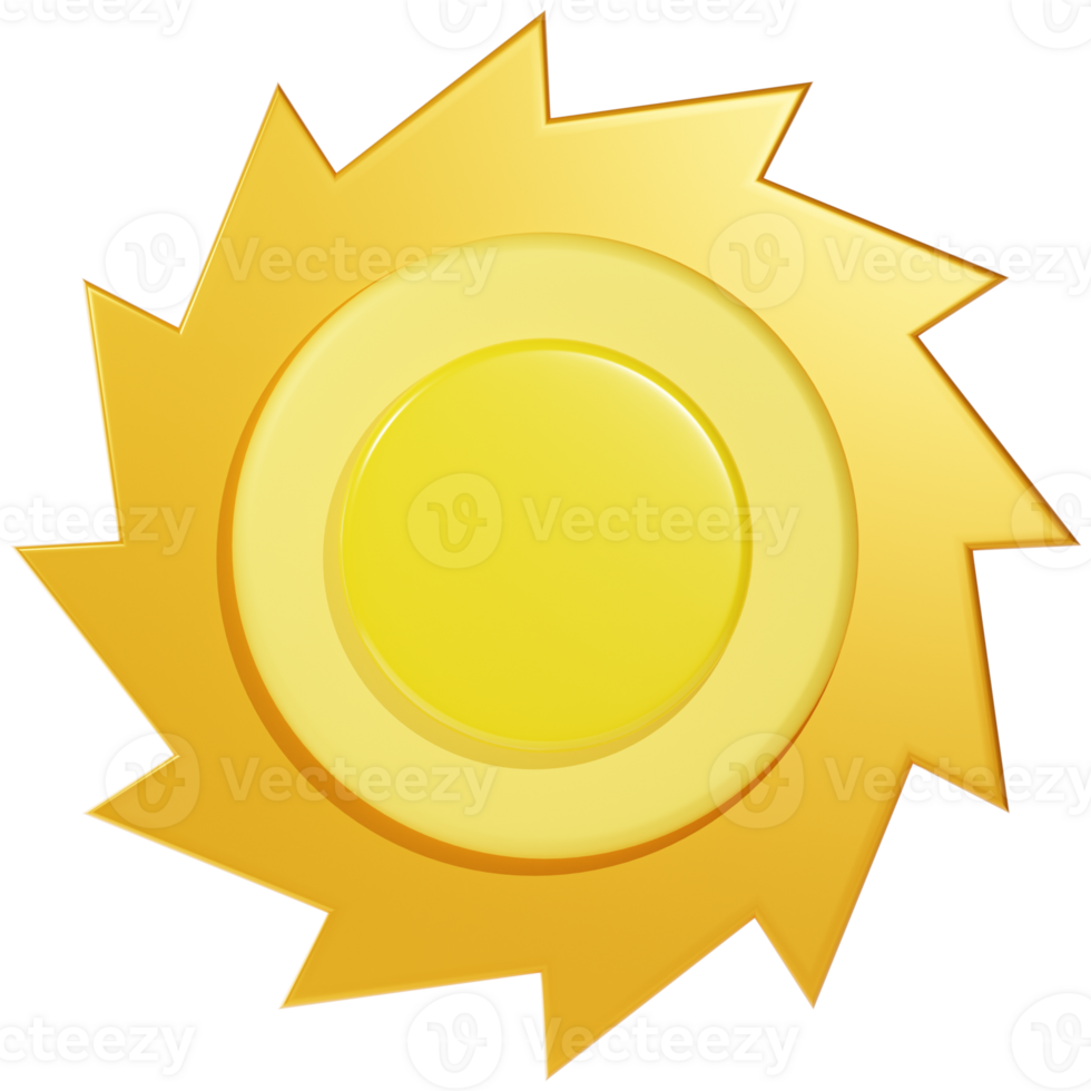 Sonne 3D-Symbol png