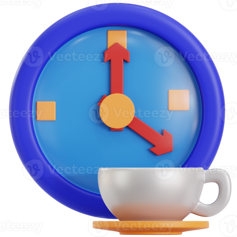 cofee time 3d illustration png