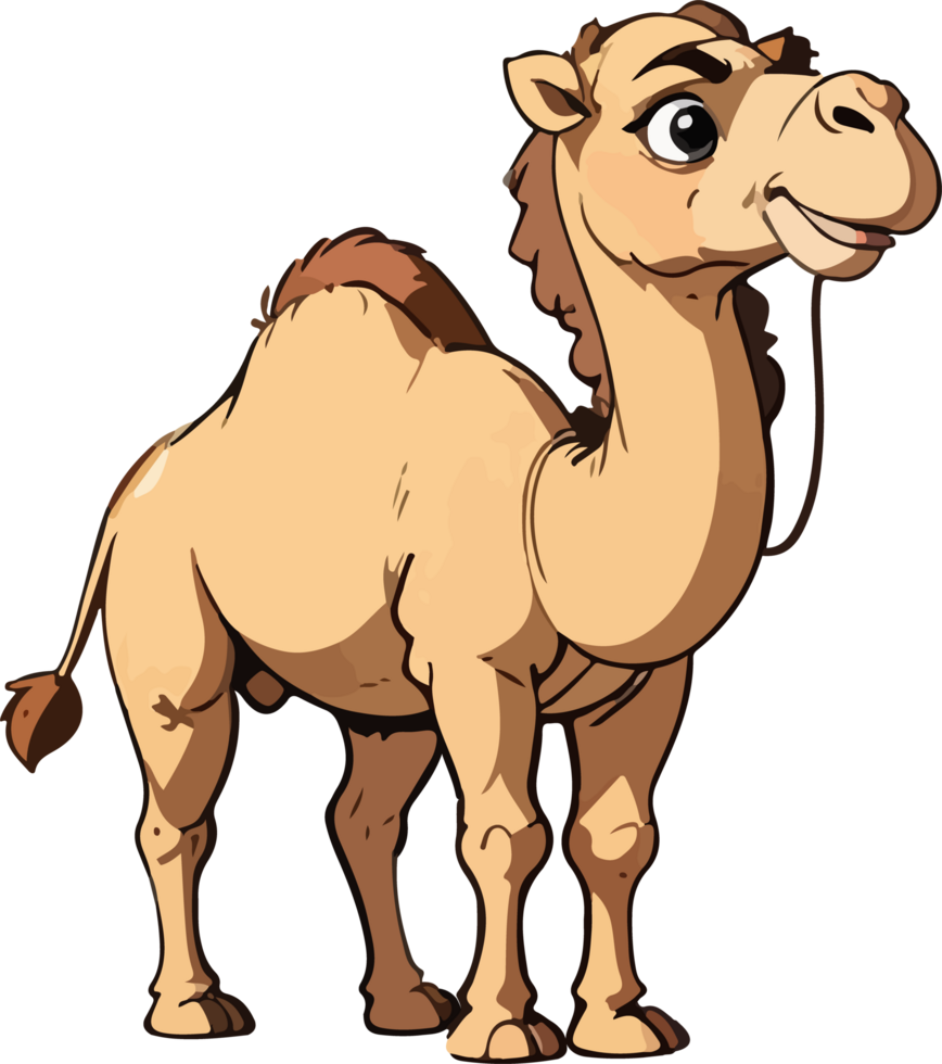 AI generated Camel Flat Cartoon Image png