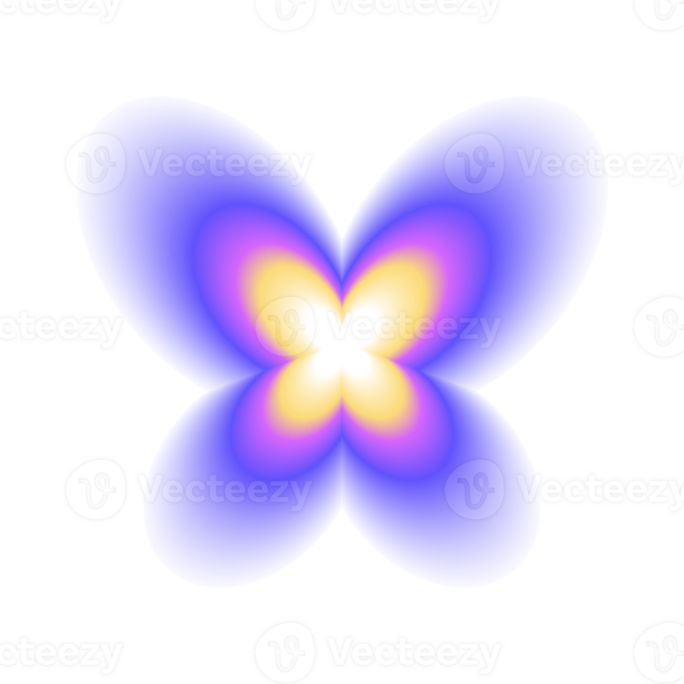 Aura Y2k blurred gragient set unfocused shapes, abstract geometric shapes, png