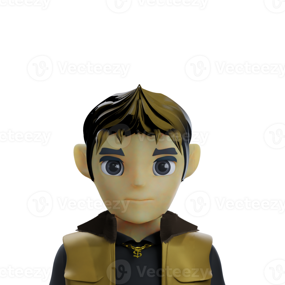 cool young man 3D avatar png