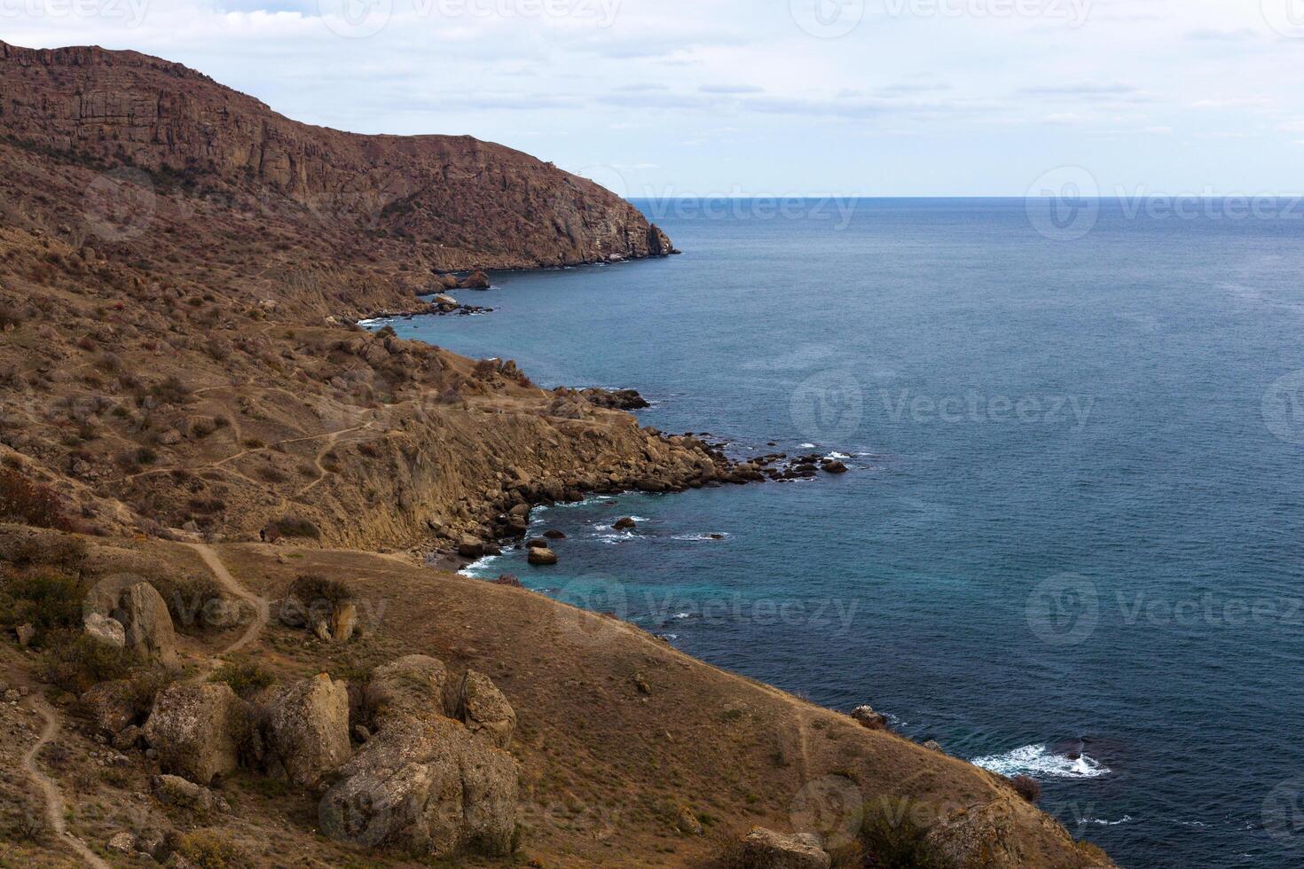 seascape with rocky cliffs photo