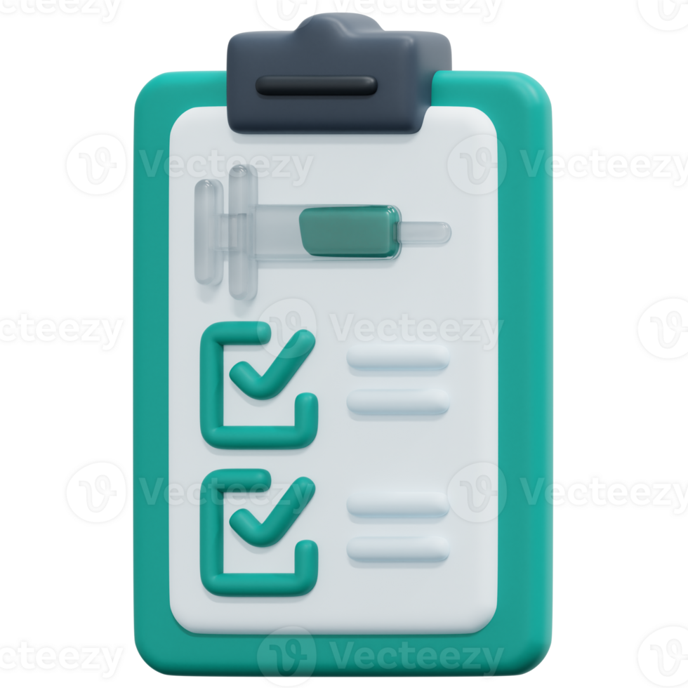 vaccine record 3d render icon illustration png