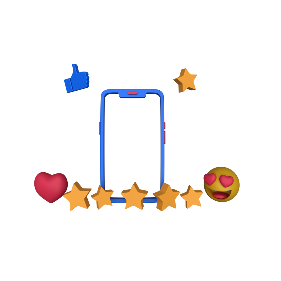 star rating and smartphone concept graphic for the background of a company idea png