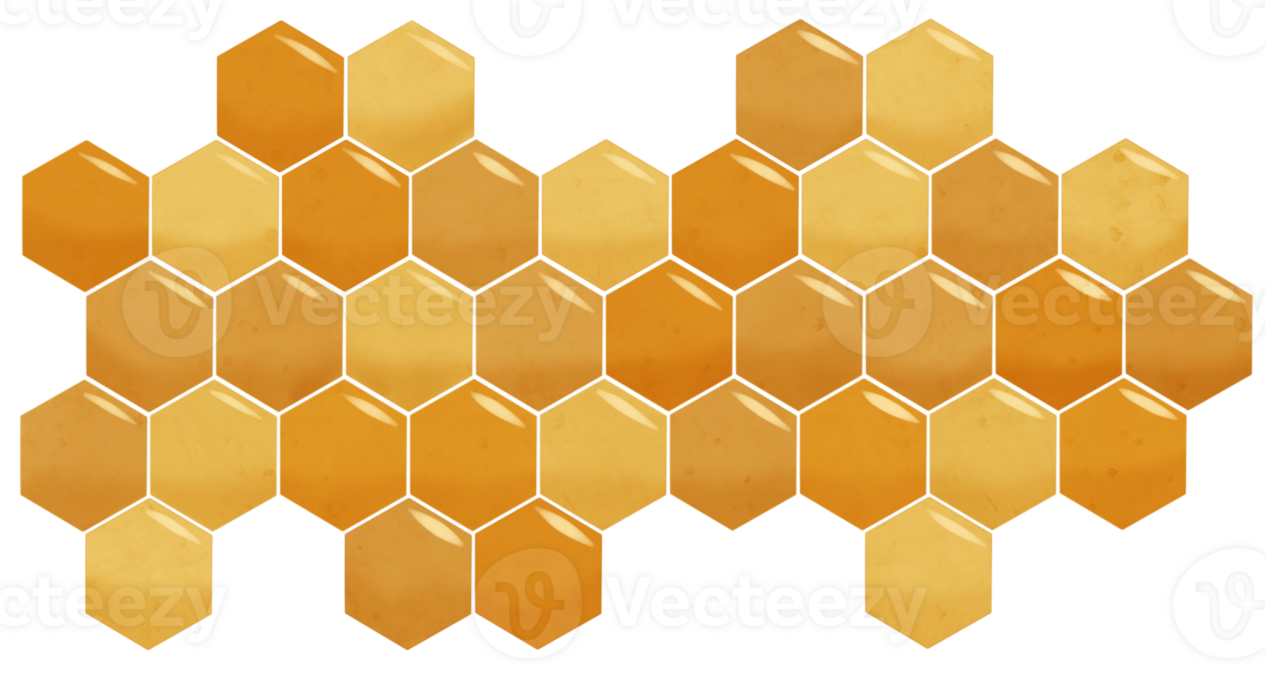 Honeycomb illustration. mosaic geometric pattern of comb with hexagon png