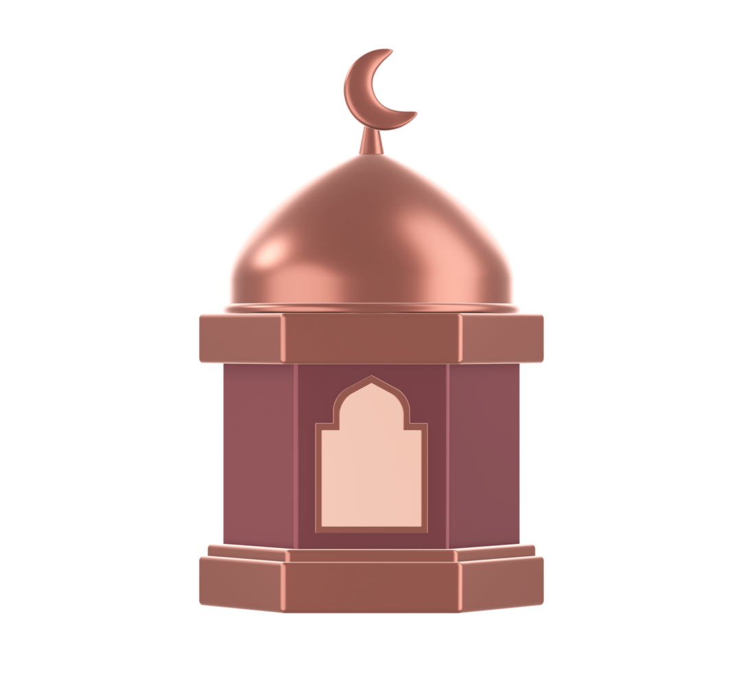 3d render of islamic culture with arabic lantern decoration ornament festival celebration icon design png