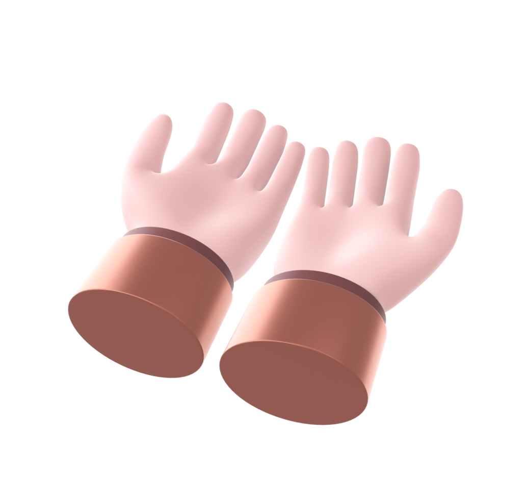 3d render of islam religion faith hand praying after prayer and ritual icon design png
