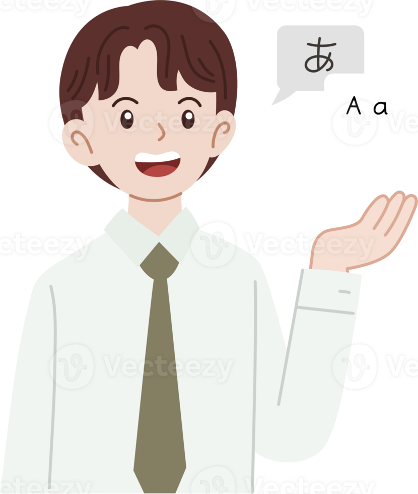 cute language interpreter cartoon character png