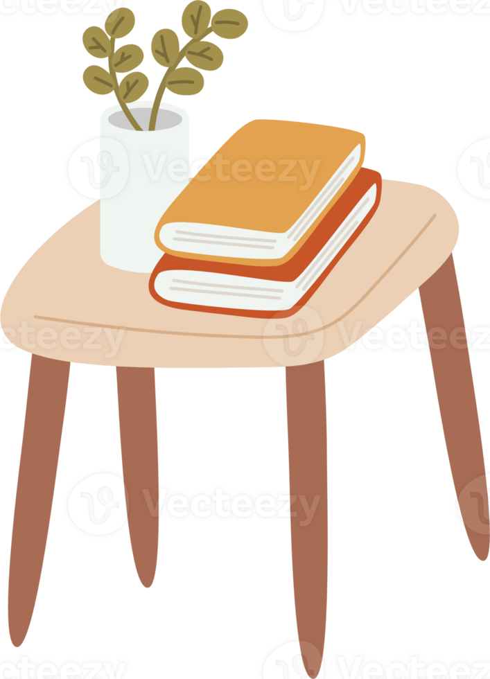hand drawn side table furniture decoration png