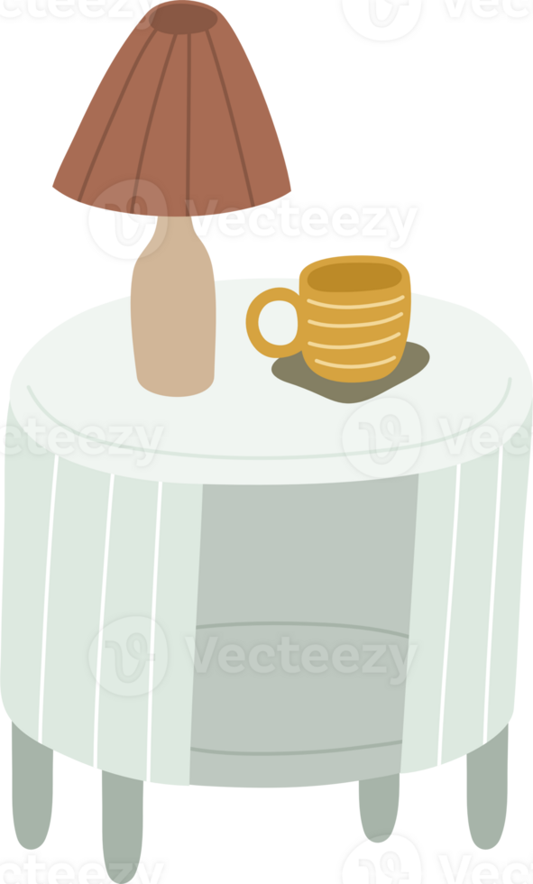 hand drawn side table furniture decoration png