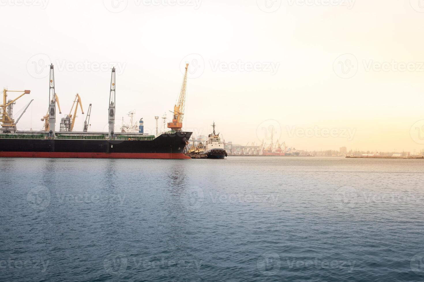 sea port with boats photo