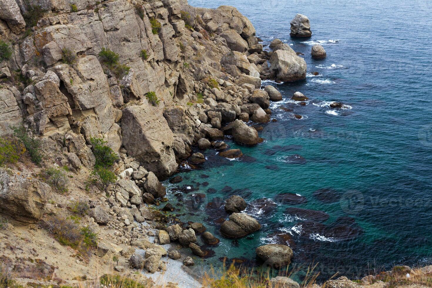 beautiful saltwater lagoon with clear water photo