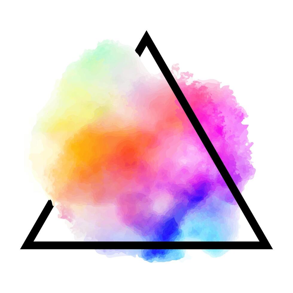 Abstract Triangle Colorful Paint Graphic Element vector
