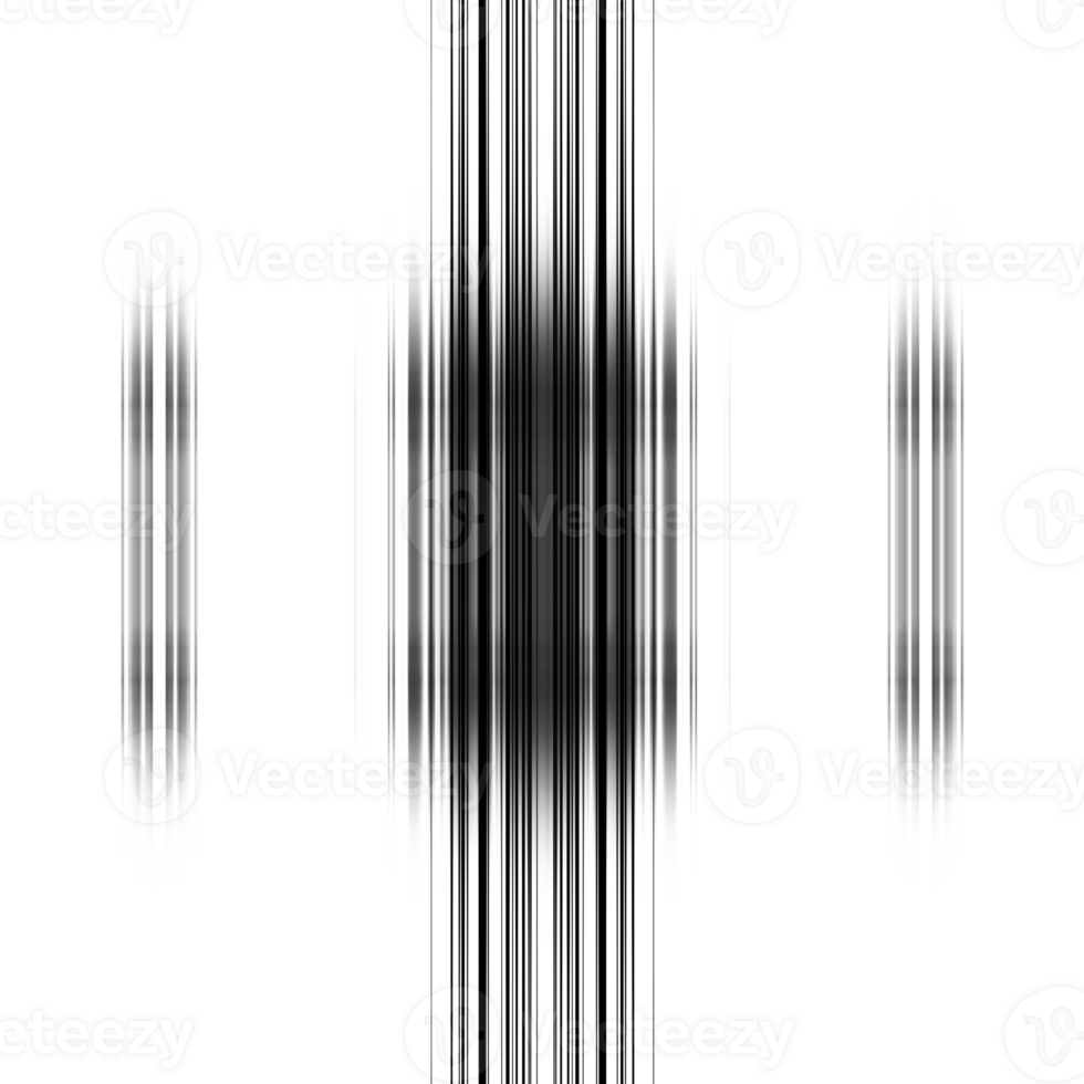Black striped abstract overlay. Motion effect. PNG graphic illustration with transparent background.