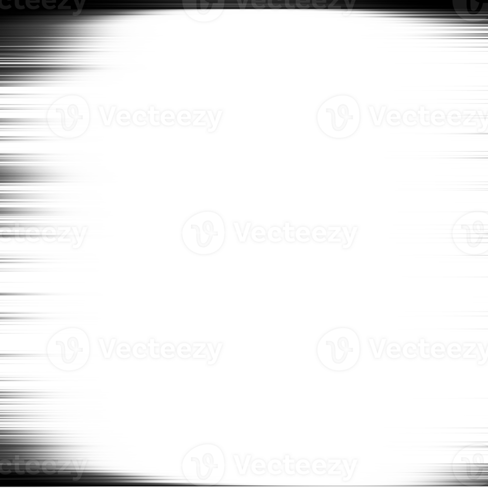 Black striped abstract overlay. Motion effect. PNG graphic illustration with transparent background.